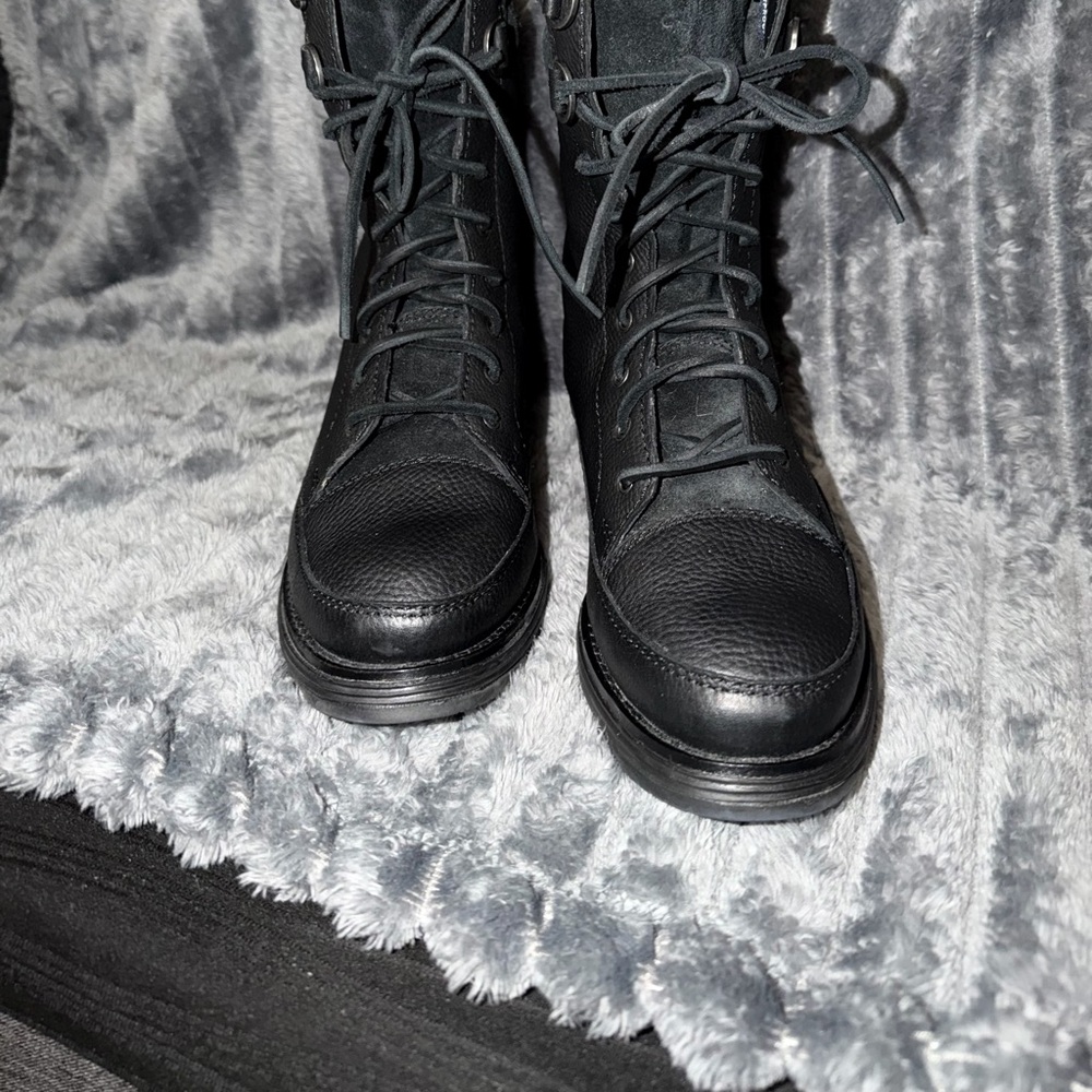 New Cole Haan Black Leather Ankle Booties